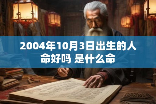 2004年10月3日出生的人命好吗 是什么命