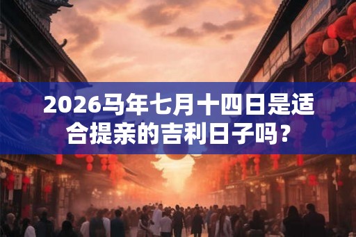 2026马年七月十四日是适合提亲的吉利日子吗? 2026马年七月十四日是适合提亲的吉利日子吗?