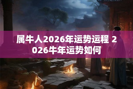 属牛人2026年运势运程 2026牛年运势如何 属牛人2026年运势运程 2026牛年运势如何