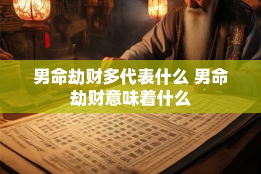 男命劫财多代表什么 男命劫财意味着什么