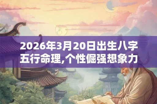 2026年3月20日出生八字五行命理,个性倔强想象力丰富 2026年3月20日出生八字五行命理,个性倔强想象力丰富