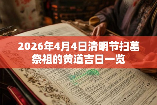 2026年4月4日清明节扫墓祭祖的黄道吉日一览