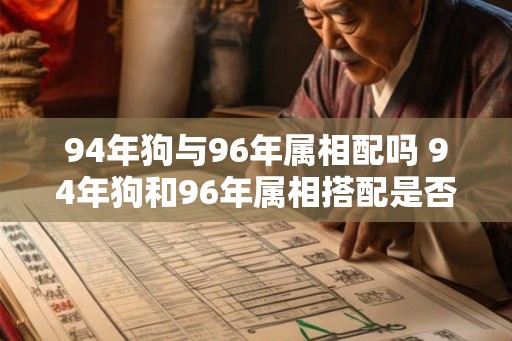 94年狗与96年属相配吗 94年狗和96年属相搭配是否合适