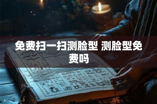 免费扫一扫测脸型 测脸型免费吗
