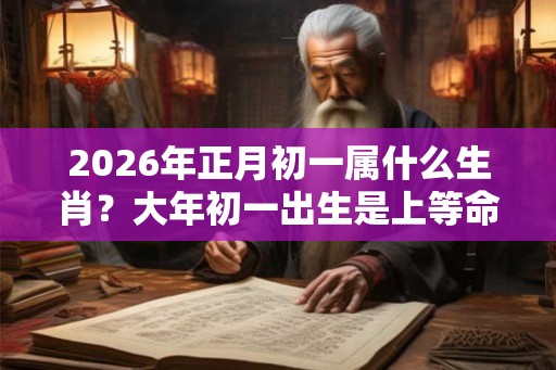 2026年正月初一属什么生肖？大年初一出生是上等命吗