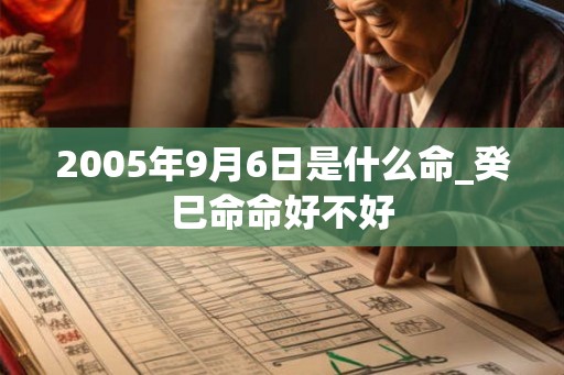 2005年9月6日是什么命_癸巳命命好不好