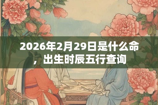 2026年2月29日是什么命，出生时辰五行查询