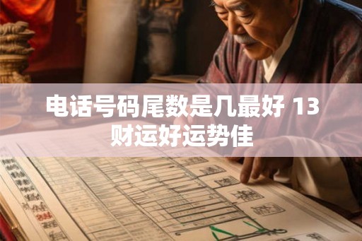 电话号码尾数是几最好 13财运好运势佳