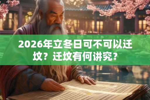2026年立冬日可不可以迁坟？迁坟有何讲究？