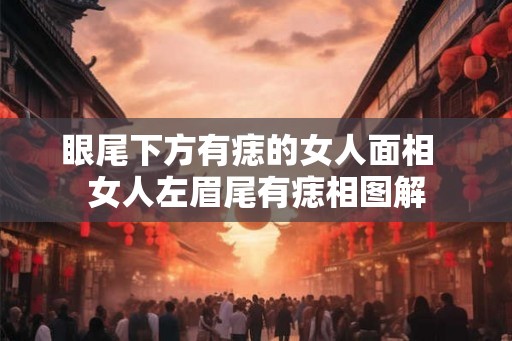 眼尾下方有痣的女人面相  女人左眉尾有痣相图解