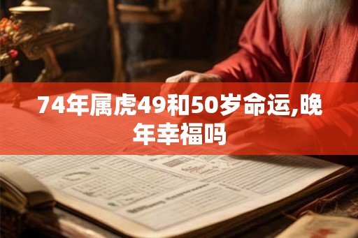 74年属虎49和50岁命运,晚年幸福吗