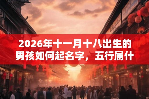 2026年十一月十八出生的男孩如何起名字，五行属什么