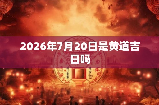2026年7月20日是黄道吉日吗