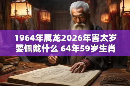 1964年属龙2026年害太岁要佩戴什么 64年59岁生肖龙犯太岁怎么化解