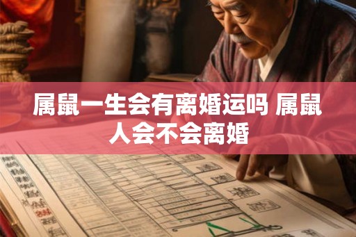 属鼠一生会有离婚运吗 属鼠人会不会离婚