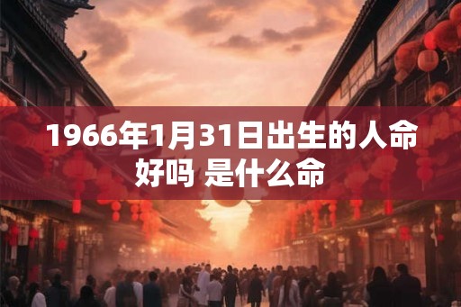 1966年1月31日出生的人命好吗 是什么命