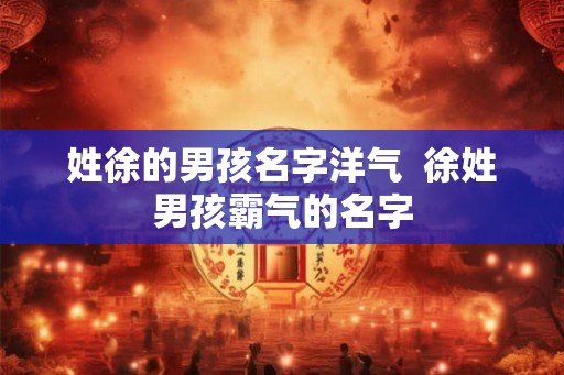 姓徐的男孩名字洋气  徐姓男孩霸气的名字
