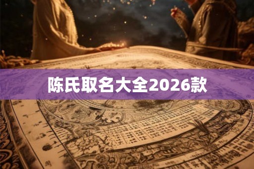 陈氏取名大全2026款 陈氏取名大全2026款
