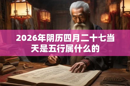 2026年阴历四月二十七当天是五行属什么的 2026年阴历四月二十七当天是五行属什么的