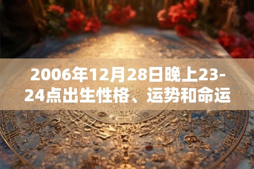 2006年12月28日晚上23-24点出生性格、运势和命运