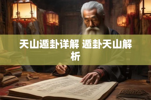 天山遁卦详解 遁卦天山解析
