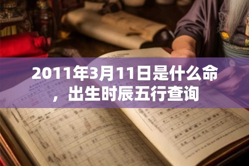2011年3月11日是什么命，出生时辰五行查询