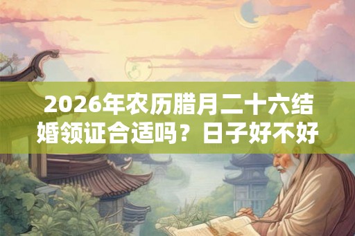 2026年农历腊月二十六结婚领证合适吗？日子好不好？