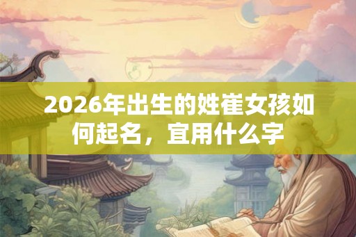 2026年出生的姓崔女孩如何起名，宜用什么字