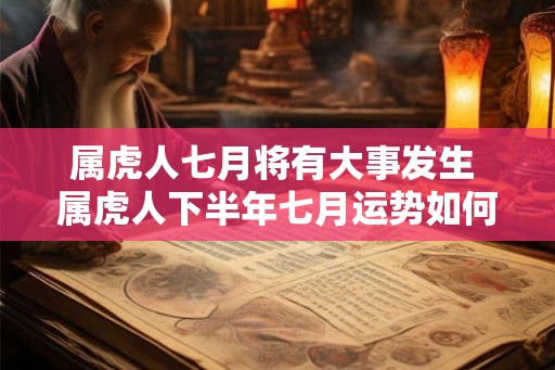 属虎人七月将有大事发生 属虎人下半年七月运势如何