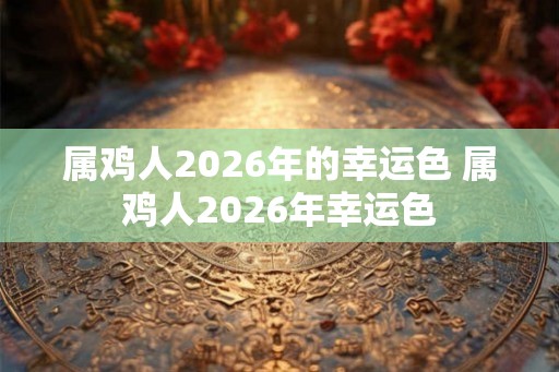 属鸡人2026年的幸运色 属鸡人2026年幸运色
