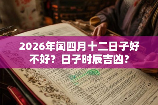 2026年闰四月十二日子好不好？日子时辰吉凶？