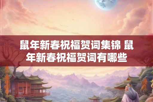 鼠年新春祝福贺词集锦 鼠年新春祝福贺词有哪些