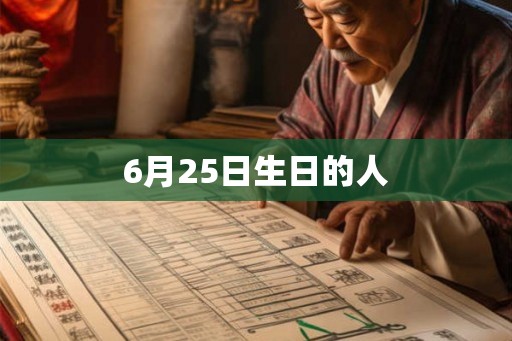 6月25日生日的人