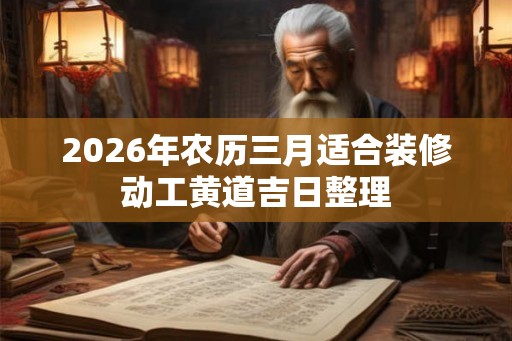 2026年农历三月适合装修动工黄道吉日整理