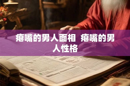瘪嘴的男人面相 瘪嘴的男人性格 瘪嘴的男人面相 瘪嘴的男人性格