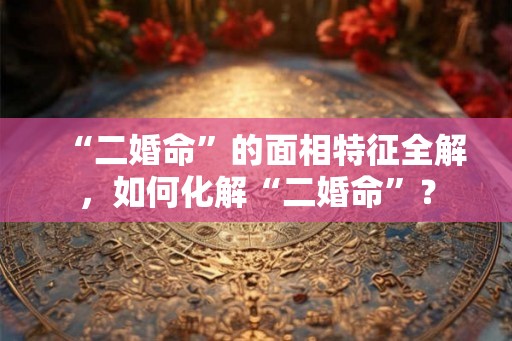 “二婚命”的面相特征全解,如何化解“二婚命”? “二婚命”的面相特征全解,如何化解“二婚命”?