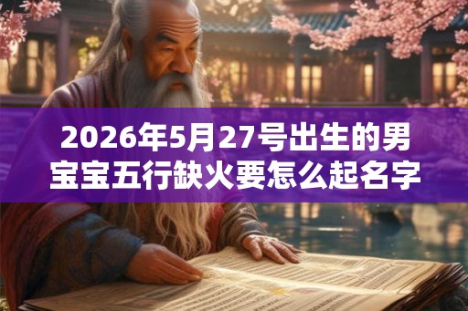 2026年5月27号出生的男宝宝五行缺火要怎么起名字