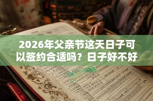2026年父亲节这天日子可以签约合适吗？日子好不好？