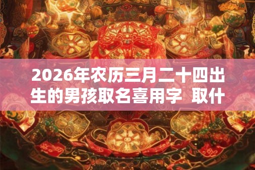 2026年农历三月二十四出生的男孩取名喜用字 取什么名字比较吉利 2026年农历三月二十四出生的男孩取名喜用字 取什么名字比较吉利