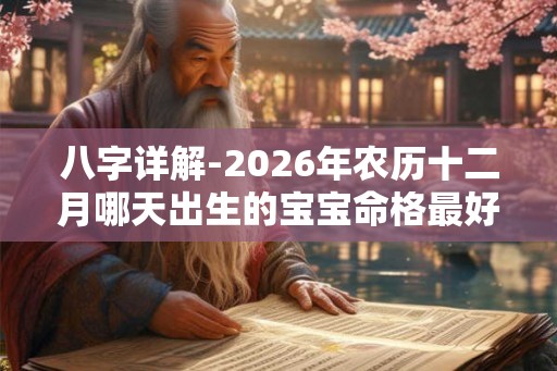 八字详解-2026年农历十二月哪天出生的宝宝命格最好