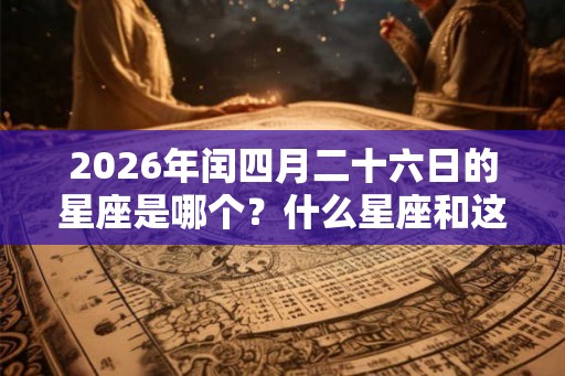 2026年闰四月二十六日的星座是哪个？什么星座和这个星座最配？