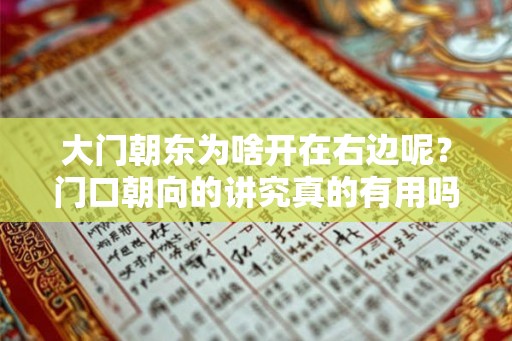 大门朝东为啥开在右边呢？门口朝向的讲究真的有用吗