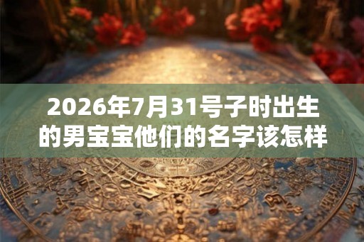 2026年7月31号子时出生的男宝宝他们的名字该怎样起