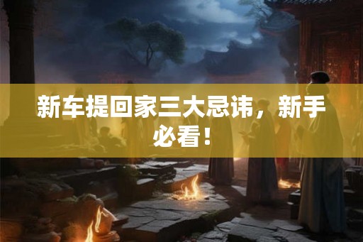 新车提回家三大忌讳，新手必看！