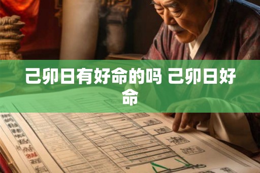 己卯日有好命的吗 己卯日好命