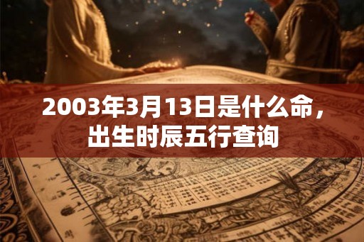 2003年3月13日是什么命，出生时辰五行查询