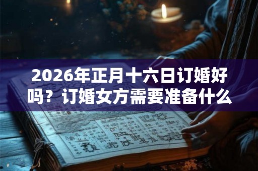 2026年正月十六日订婚好吗？订婚女方需要准备什么？