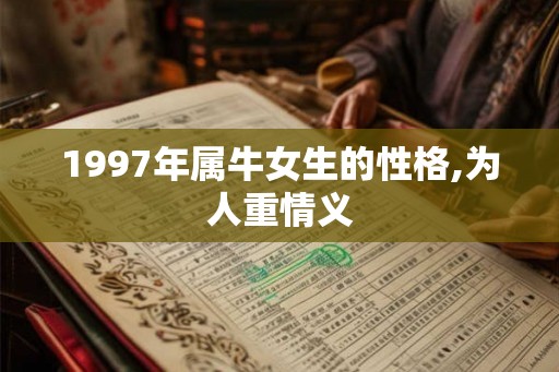 1997年属牛女生的性格,为人重情义 1997年属牛女生的性格,为人重情义