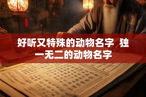 好听又特殊的动物名字  独一无二的动物名字
