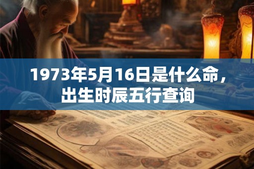 1973年5月16日是什么命，出生时辰五行查询